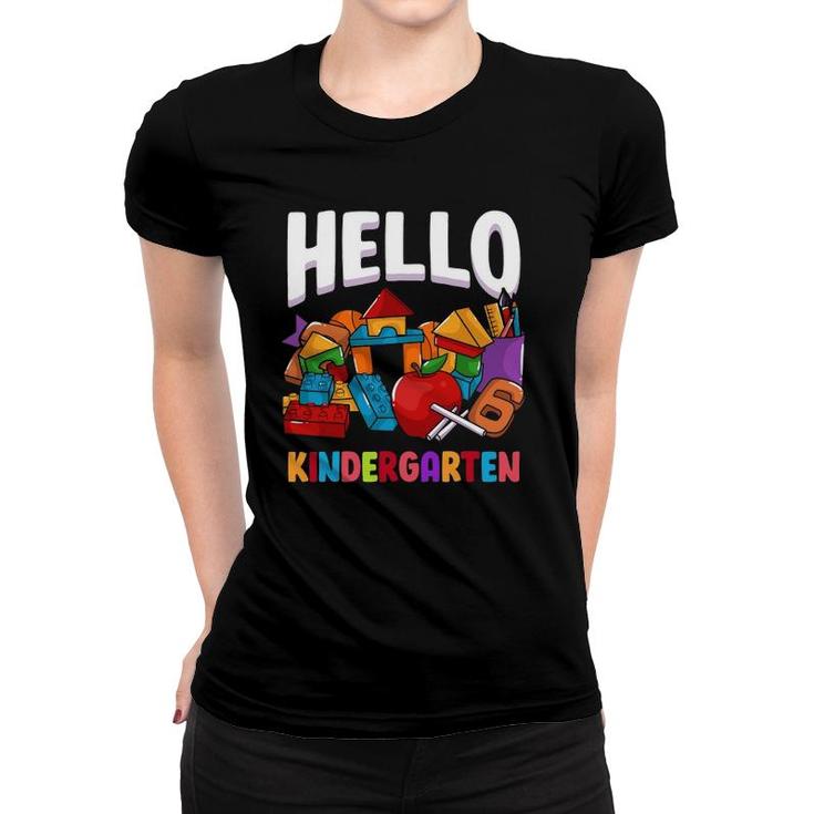 Hello Kindergarten Gifts Back To School Teacher Student Gift Women T-shirt