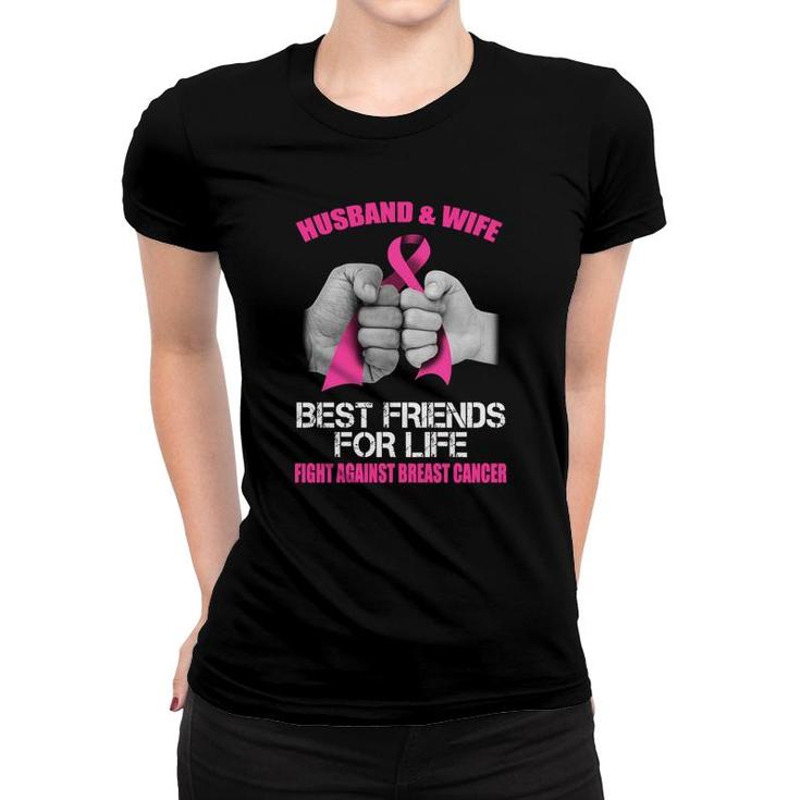 Husband And Wife Fight Against Breast Cancer Women T-shirt