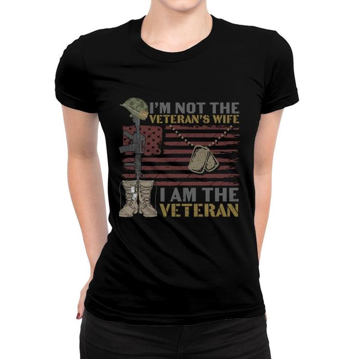 Im Not Theveteran 2022 Wife Army Impression Women T-shirt