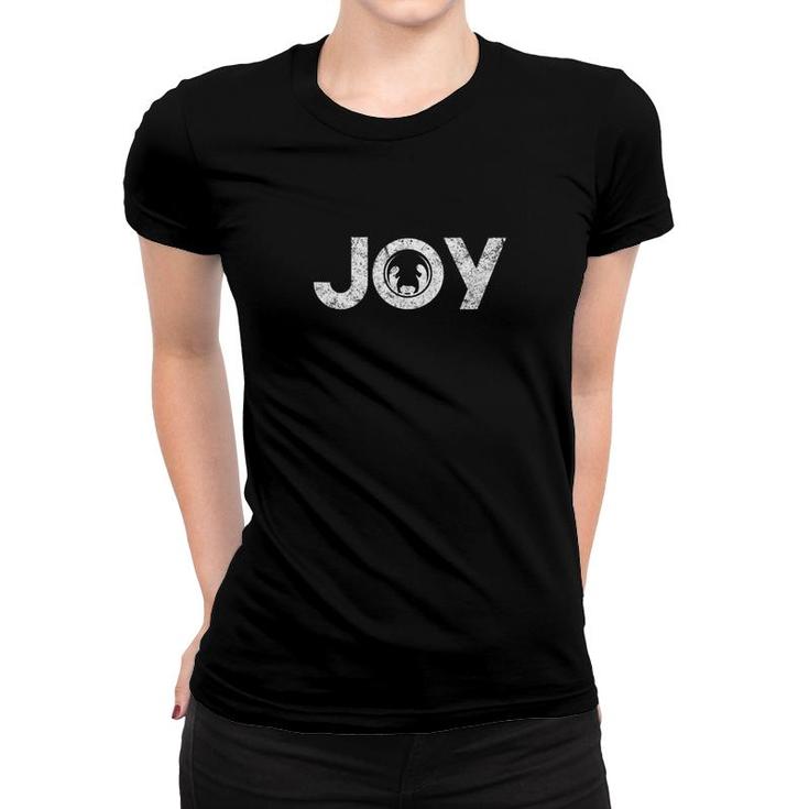 Joy Christmas Nativity Christian Jesus Distressed Women T-shirt