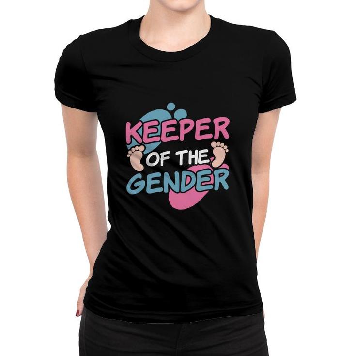 Keeper Of The Gender Baby Gender Reveal Party Women T-shirt