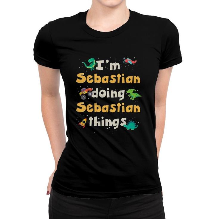 Kids Cool Sebastian Personalized First Name Boys Women T-shirt