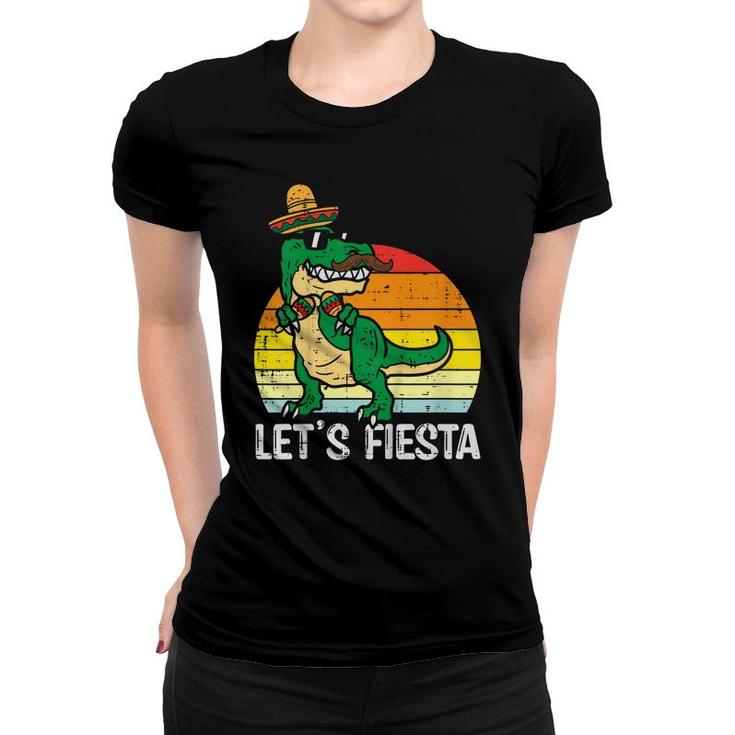 Kids Lets Fiesta Mexican Dino Trex Cinco De Mayo Toddler Boys  Women T-shirt