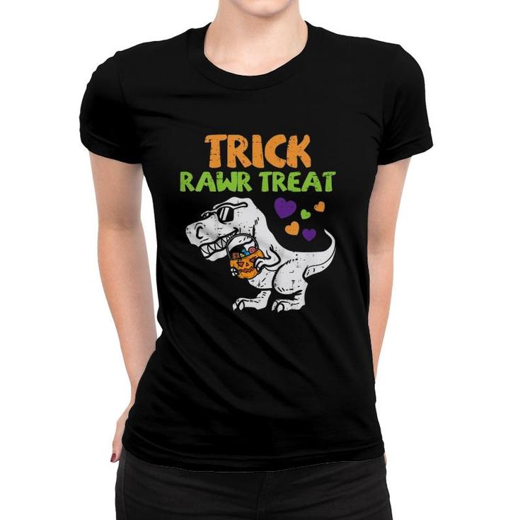 Kids Trick Rawr Treat Dinosaurrex Toddler Boys Halloween Kids Women T-shirt