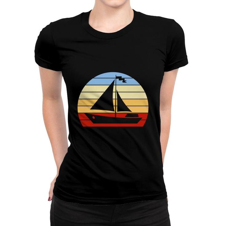 Lake Canoe Trip Boating Vintage 70S Retro Present Women T-shirt