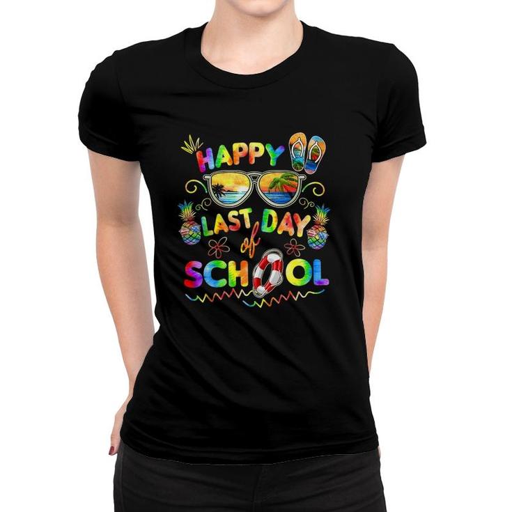 Last Day Of School  For Teacher Off Duty Tie And Dye Women T-shirt