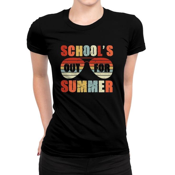 Last Day Of Schools Out For Summer Teacher Retro Vintage Women T-shirt