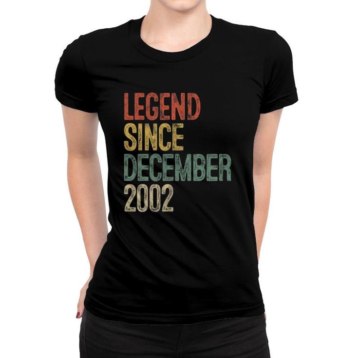 Legend Since December 2002 19Th Birthday Gifts 19 Years Old Women T-shirt