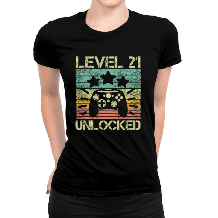 Level 21 Unlocked 21St Birthday 21 Years Old Women T-shirt