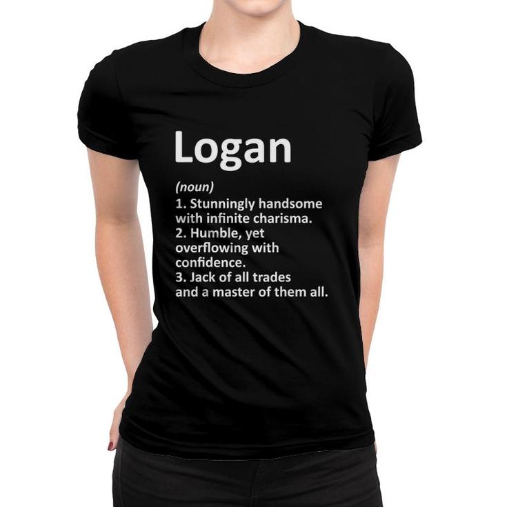 Logan Definition Personalized Name Funny Gift Idea Women T-shirt