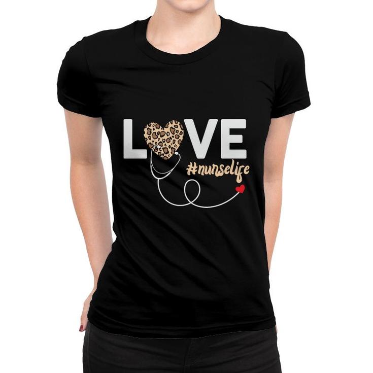 Love Leoprad Heart Nurse Life Yellow Great New 2022 Women T-shirt