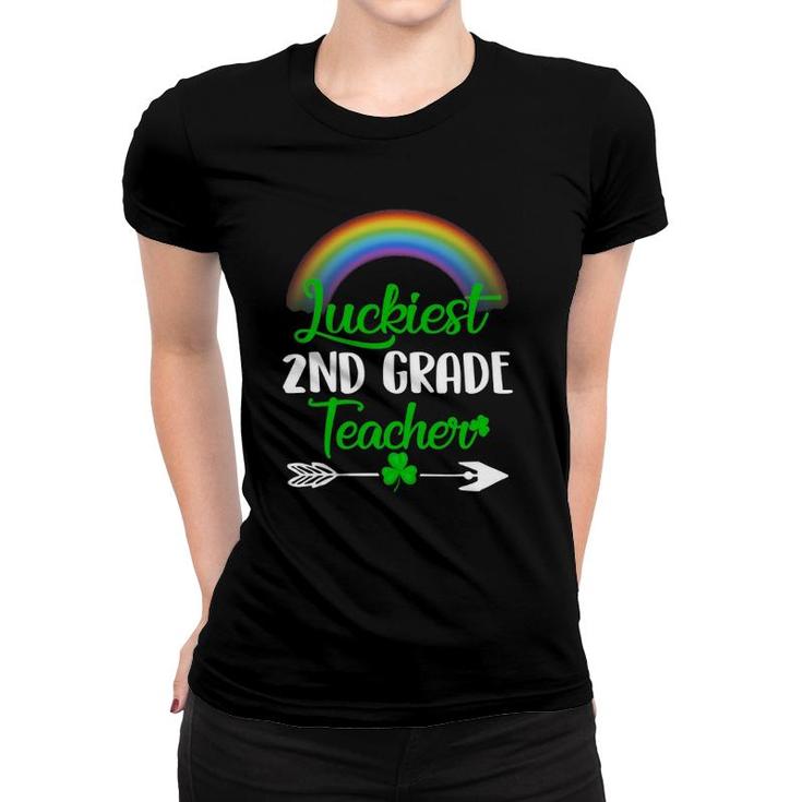 Luckiest 2Nd Grade Teacher St Patricks Day 2Nd Grade Teacher Women T-shirt