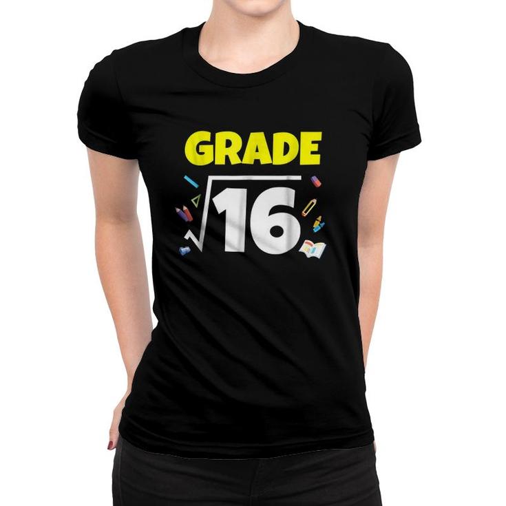 Math Square Root Fourth Grade 4 Back To School Women T-shirt