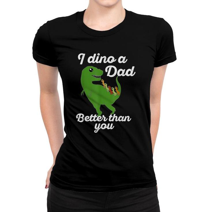 Mens Dad Of Five Funny Dinosaur Fathers Day Joke Gift Mens Women T-shirt