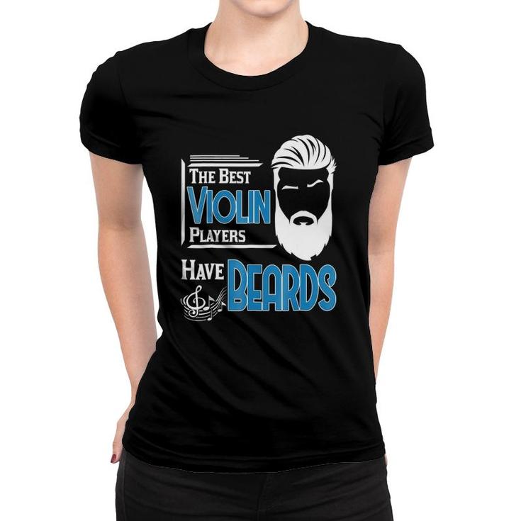 Mens Male Violin Player Beard Violinist Orchestra Gift Women T-shirt