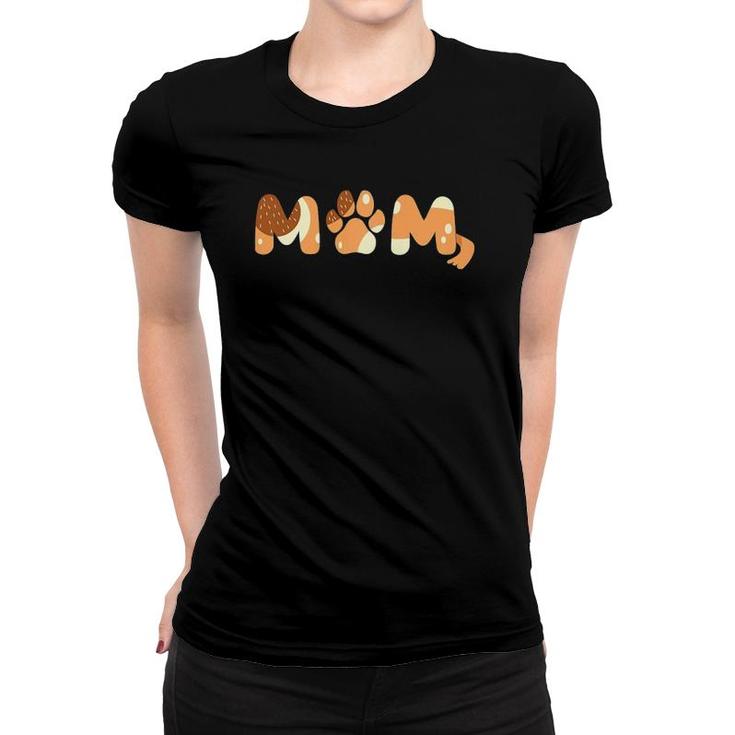 Mom Dog Mom Dog Lover Gift For Women Raglan Baseball Tee Women T-shirt