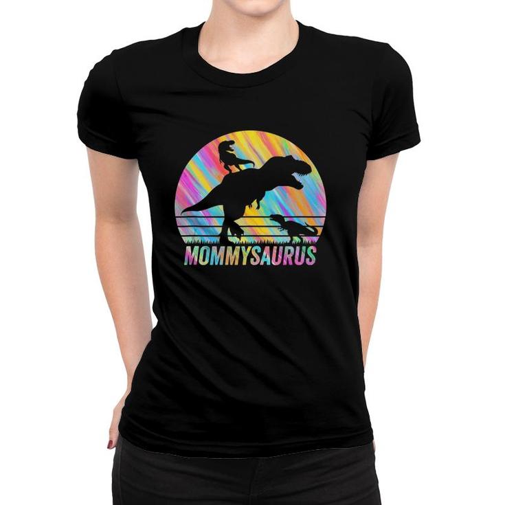 Mommysaurus Dinosaur Vintage Retro 2 Kids Lover Gift  Women T-shirt