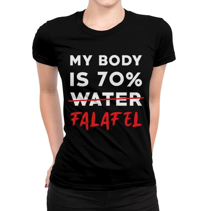 My Body Is 70 Falafel Funny Women T-shirt