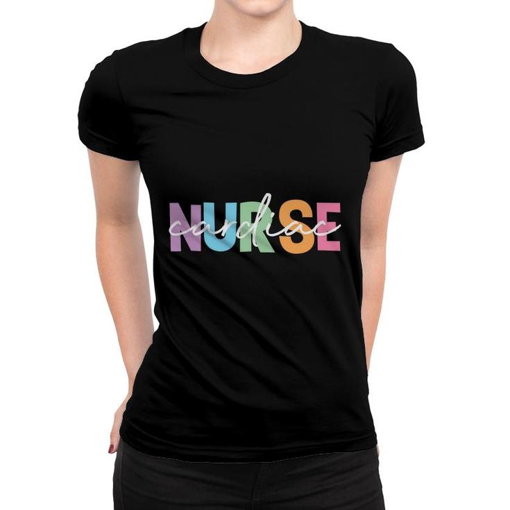 Nurse Cardiac Colorfull Great Graphic Gift New 2022 Women T-shirt