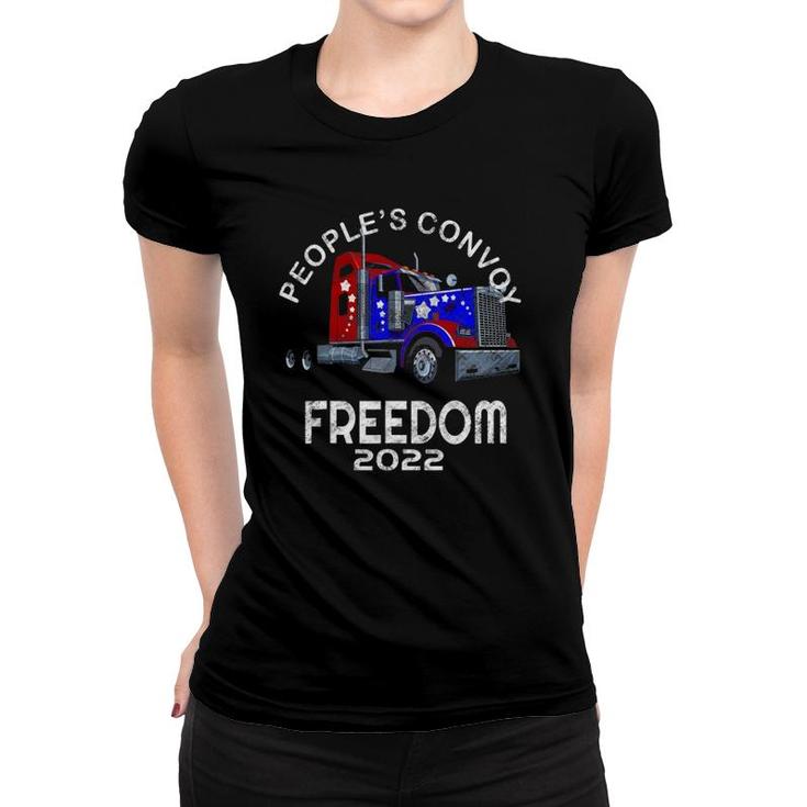People’S Convoy Freedom 2022 Support Truckers Women T-shirt