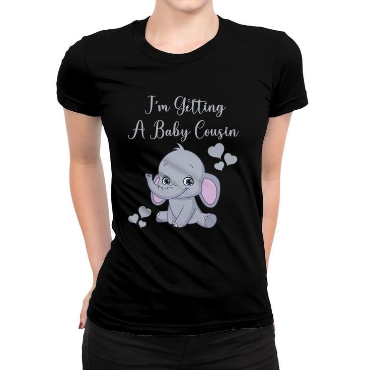 Promoted To Big Cousin Cute Elephant Pregnancy Announcement Women T-shirt