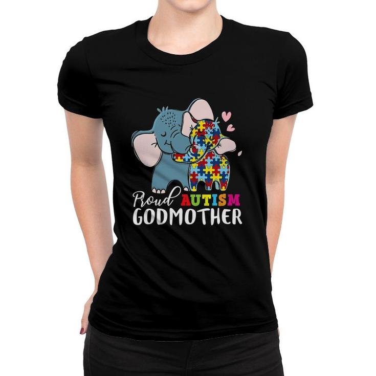 Proud Godmother Autism Awareness Family Matching Women T-shirt