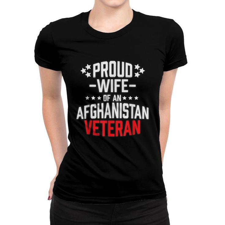 Proud Wife Of An Afghanistan Veteran Funny Military Spouse  Women T-shirt