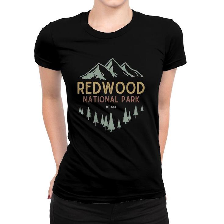 Redwood National Park Est 1968 Redwood Vintage National Park Women T-shirt