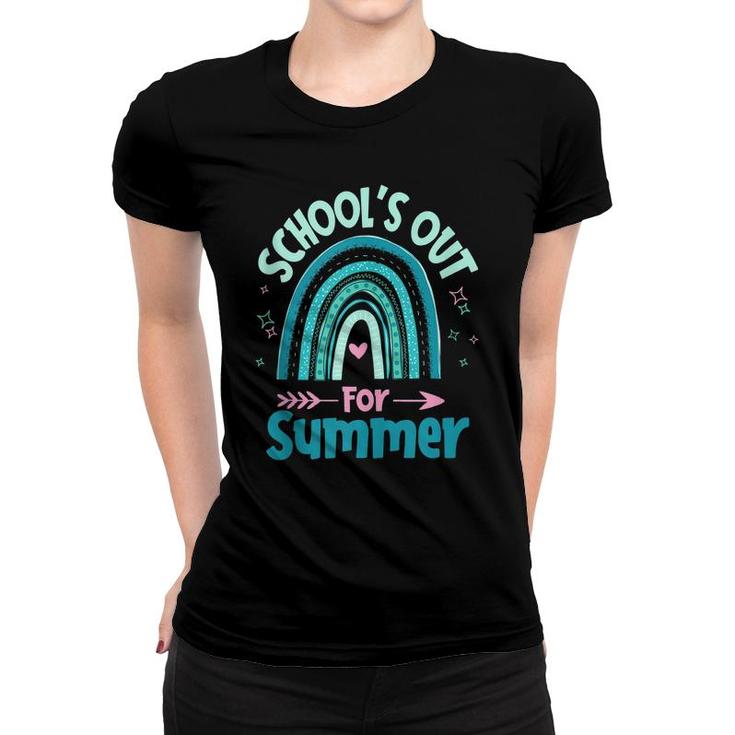 Schools Out For Summer Boho Rainbow Happy Last Day Of School  Women T-shirt