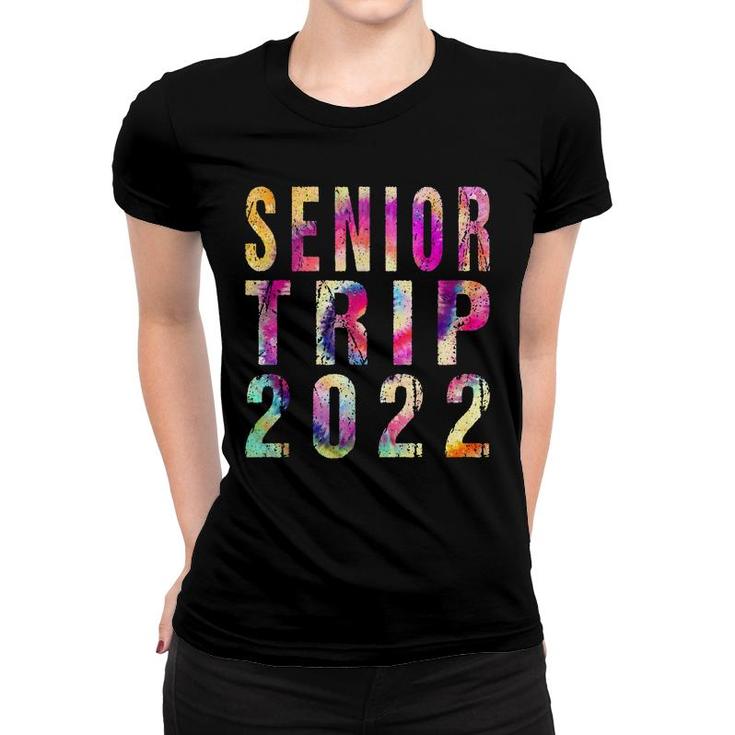 Senior Trip 2022 Vintage Tie Dye Graphic Art Design  Women T-shirt