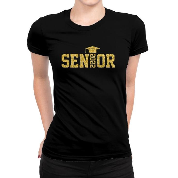 Seniors 2022 Last Day Of School Gold Graduation Cap Women T-shirt