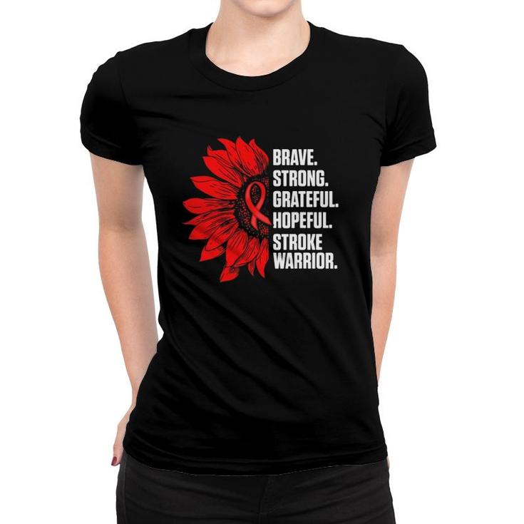Stroke Awareness Survivor Pride Strong Warrior Women T-shirt