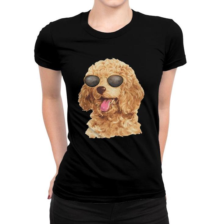 Sunglass Poodle Dog Pet Lover Women T-shirt