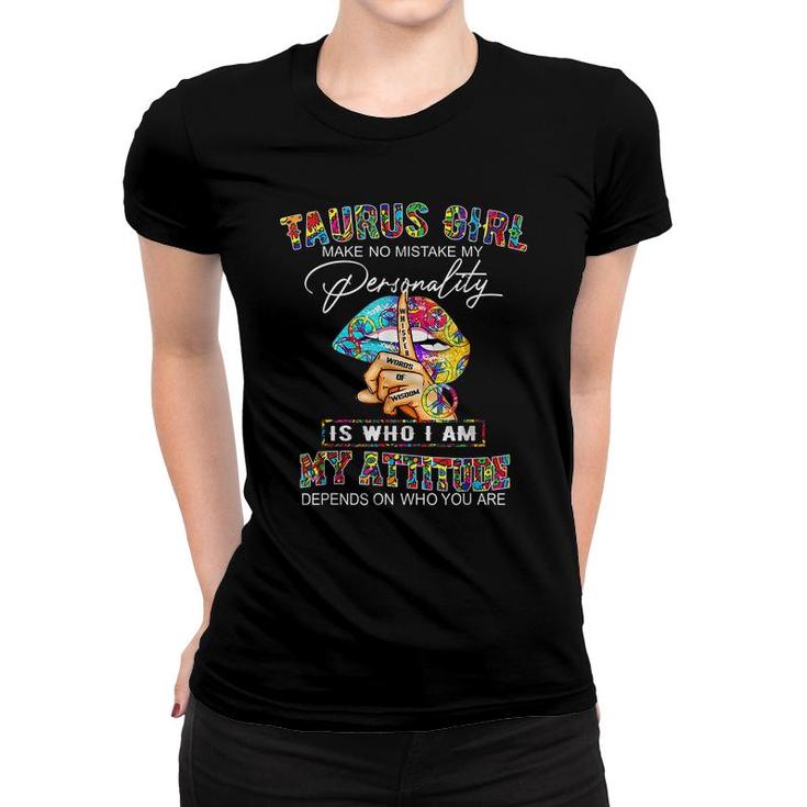 Taurus Girl Birthday Hippie Peace Girl April May Birthday  Women T-shirt