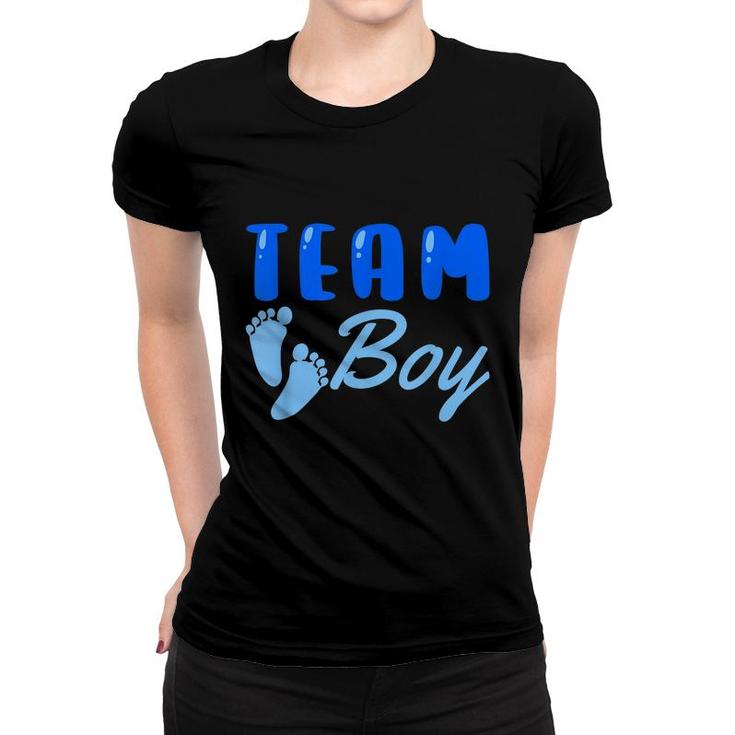Team Boy Gender Reveal Party Baby Shower Family Matching  Women T-shirt