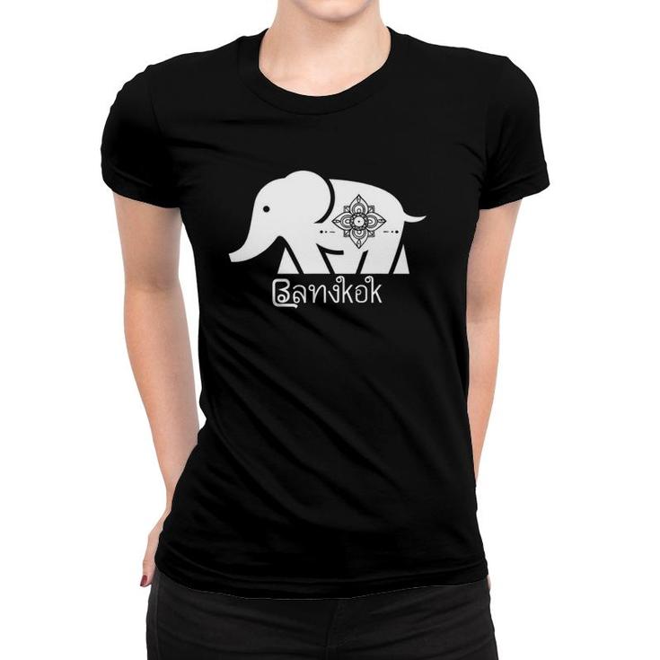 Thailand Bangkok Elephant Graphic Thai Souvenir Travel Gift Women T-shirt