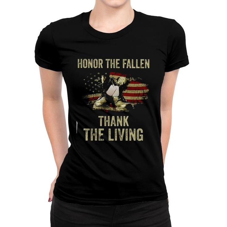 The Fallen Thank The Living Military Memorial Day New Trend 2022 Women T-shirt