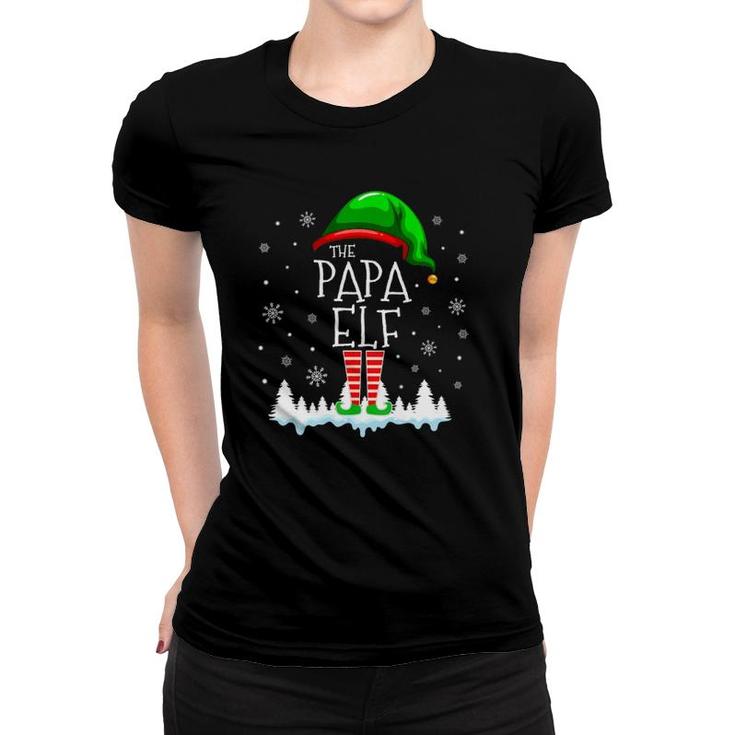 The Papa Elf Christmas Family Matching Costume Pjs Cute Women T-shirt
