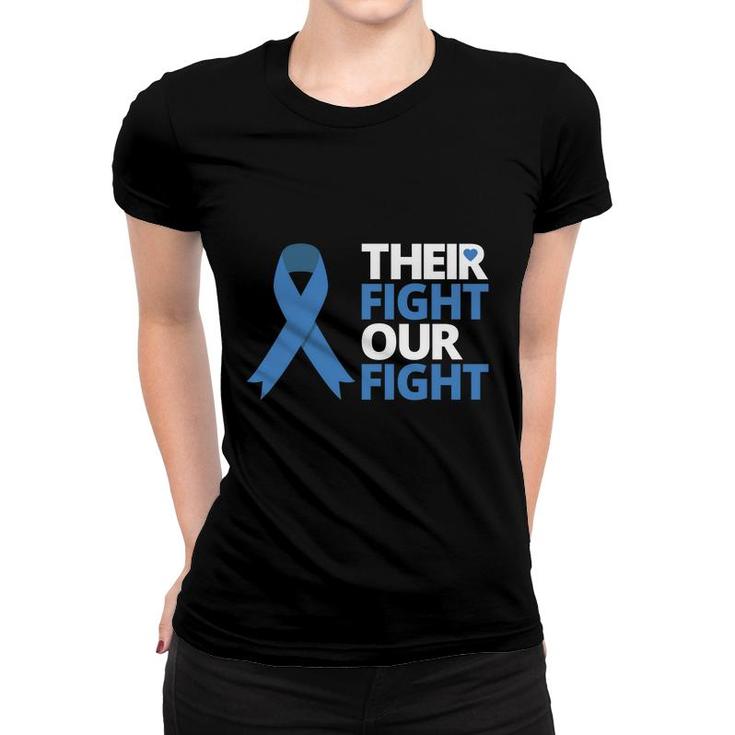 Their Fight Our Fight Child Abuse Awareness Blue Ribbon   Women T-shirt