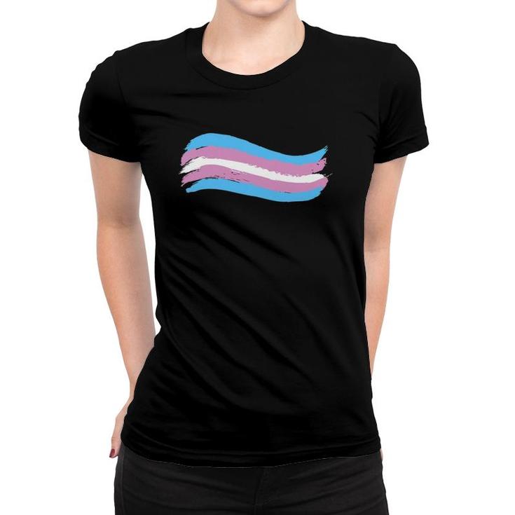 Trans Transgender Pride Flag Pro Lgbtq Cool Lgbt Ally Gift Women T-shirt