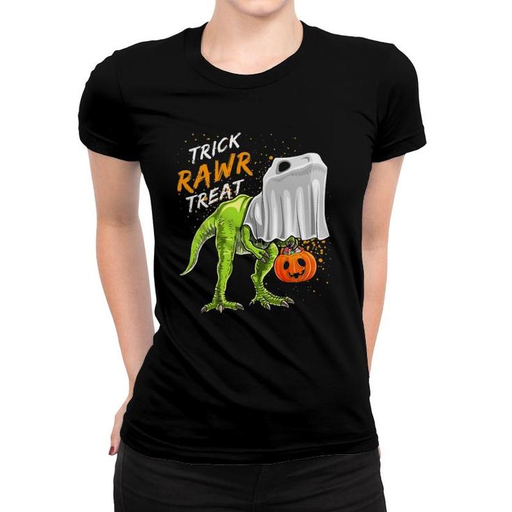 Trick Rawr Treat Halloweenrex Dinosaur Ghost Gift Boys Women T-shirt
