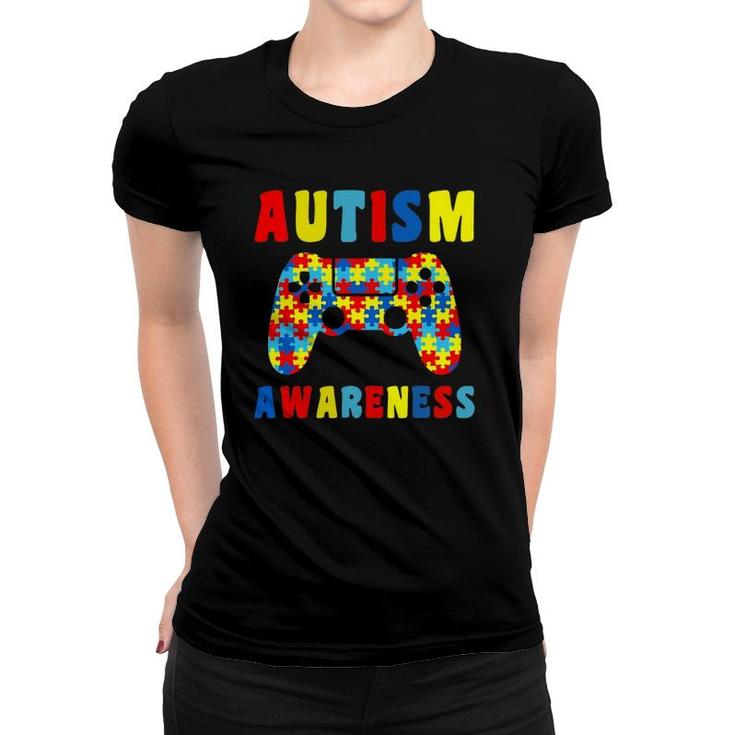 Video Games Puzzles Autism Awareness Kids Boys Girls Women T-shirt
