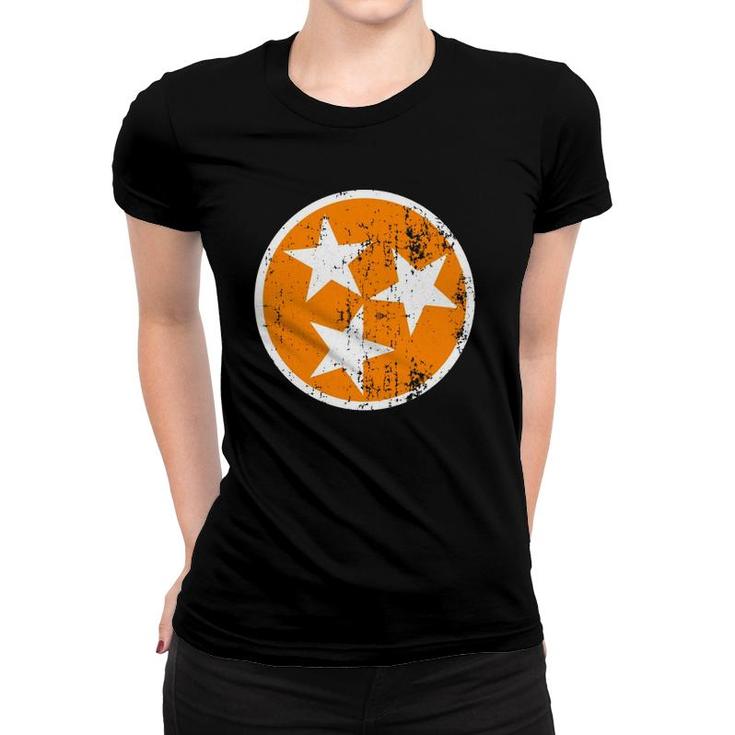 Vintage Distressed Orange And White Tennessee State Flag  Women T-shirt