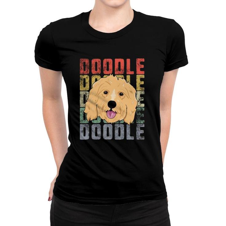 Vintage Goldendoodle Doodle Dog Puppy Women T-shirt