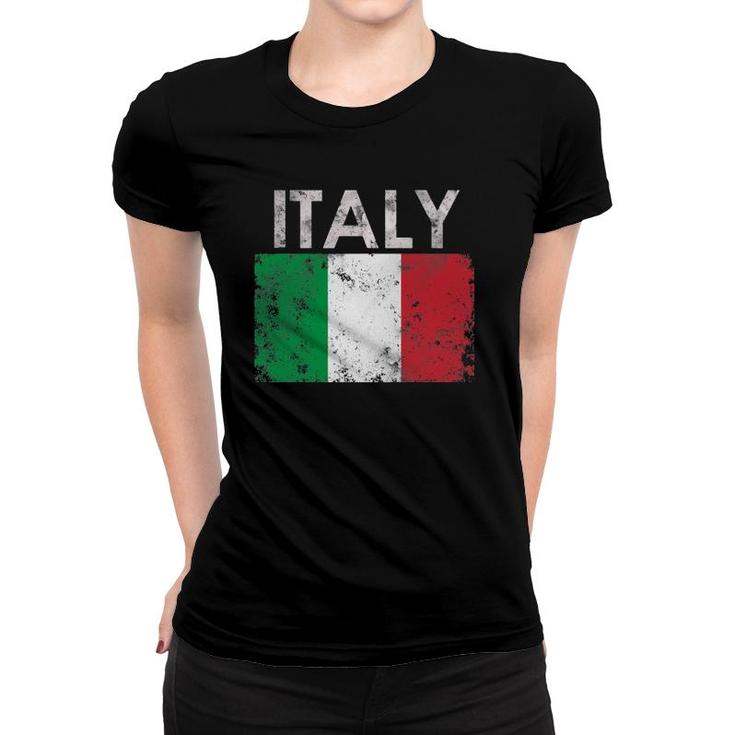 Vintage Italy Italia Italian Flag Pride Gift Women T-shirt