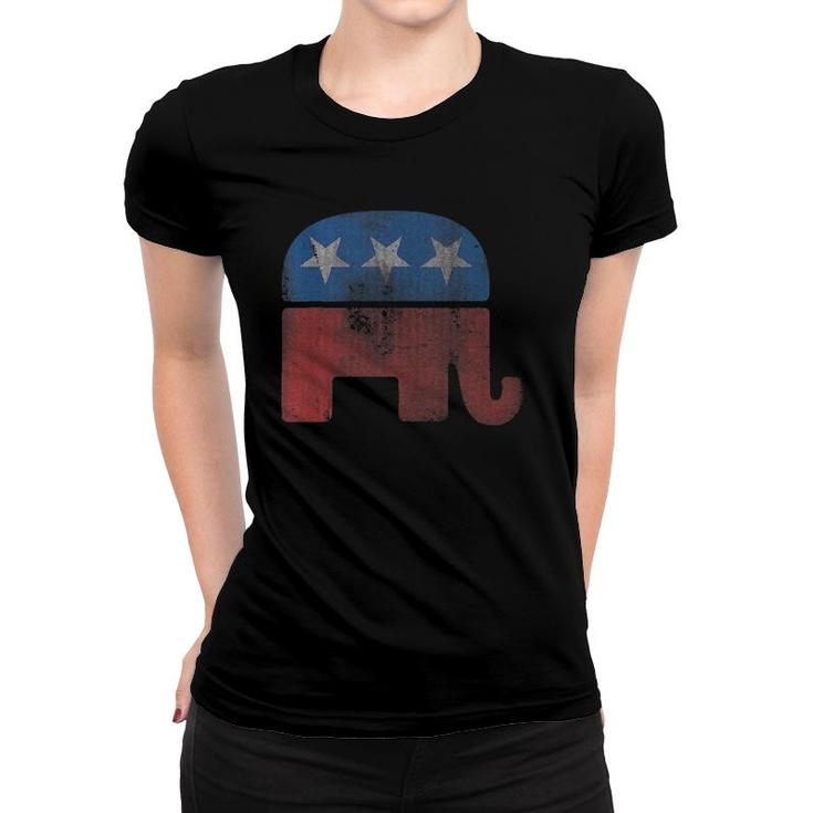 Vintage Republican Gop Elephant  Women T-shirt
