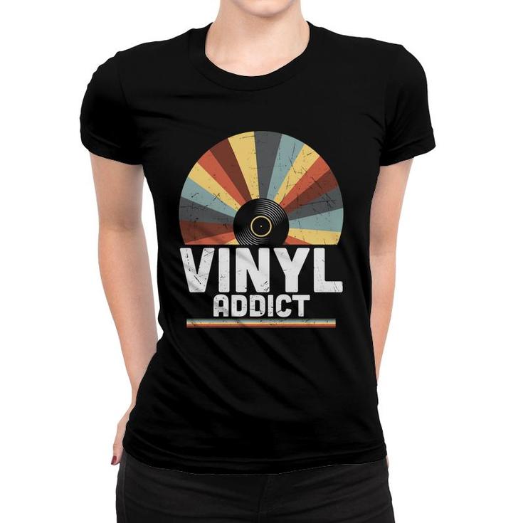 Vinyl Addict Cd Retro Vintage 80S 90S Styles Women T-shirt