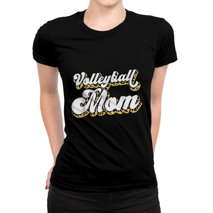 Volleyball Mom Leopard Funny Ball Mom Mothers Day Gifts  Women T-shirt