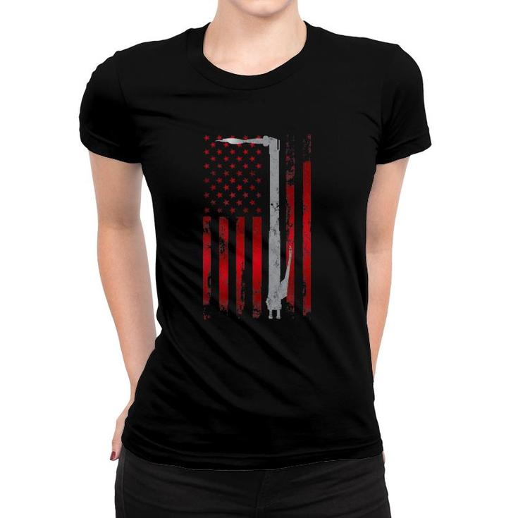 Welding Vintage Patriotic Usa American Flag Welder Gift Women T-shirt