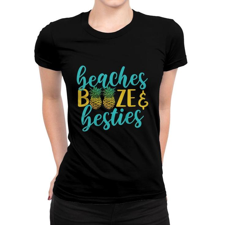 Womens Girls Trip Girls Weekend Friends Beaches Booze & Besties Women T-shirt